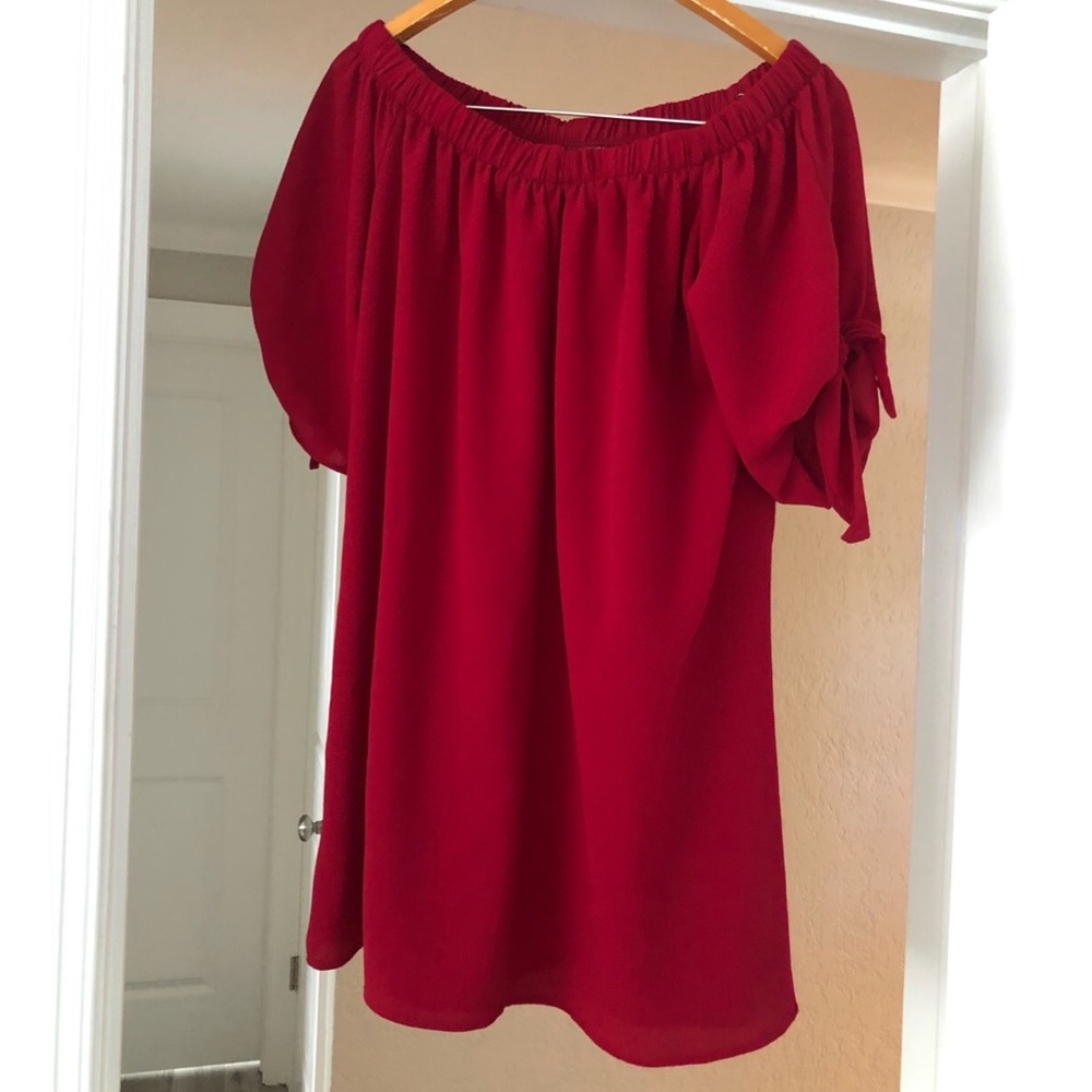 M❤️ off the shoulder red dress